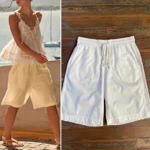 Free People Classic Preppy Sailor Poplin White Pull On Shorts - Sz XS 💛🎀